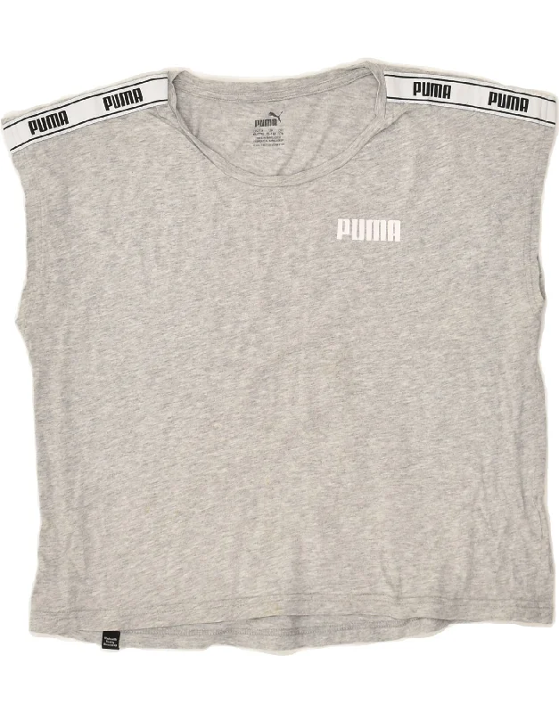 casual outdoor vests for men -PUMA Girls Vest Top 15-16 Years Grey