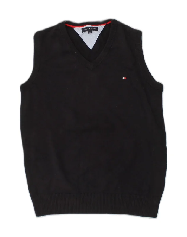 puffer vests for men -TOMMY HILFIGER Boys Vest Tank Top 11-12 Years Navy Blue Cotton