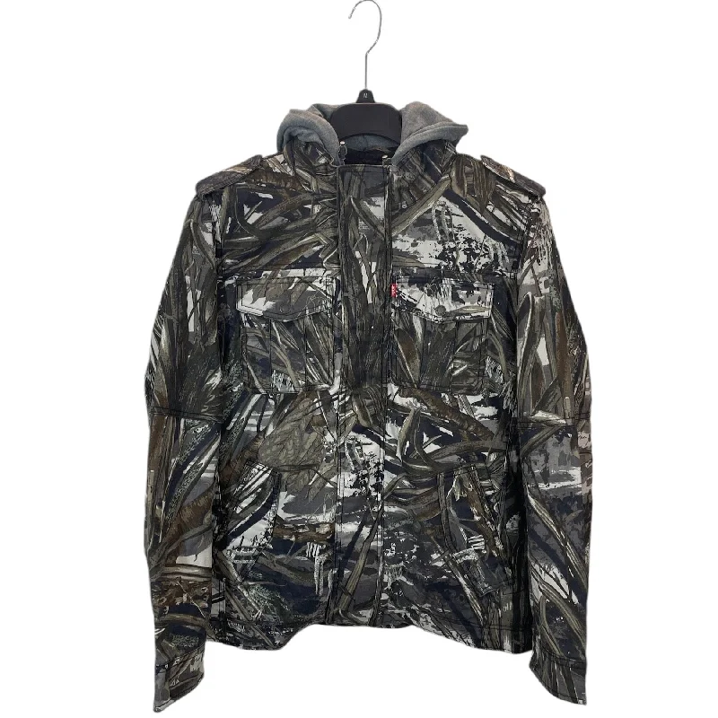 men's printed hoodies -Levi's/Jacket/M/Cotton/GRN/Camouflage/GREY HOODIE