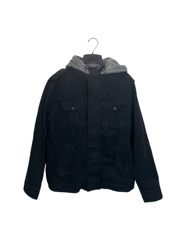 trendy hoodies for men -Levi's/Denim Jkt/M/Cotton/BLK/GREY HOODIE