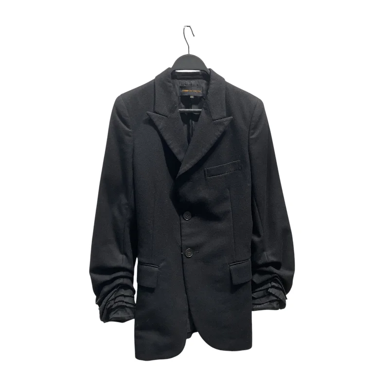 formal waistcoats for men -COMME des GARCONS/Jacket/S/Wool/BLK/SCRUFFED SLEEVES