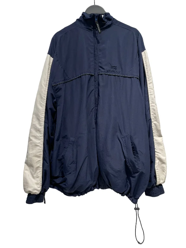 smart casual vests for men -BALENCIAGA/Windbreaker/XXS/Cotton/NVY/JACKET THAT BECOMES BAG