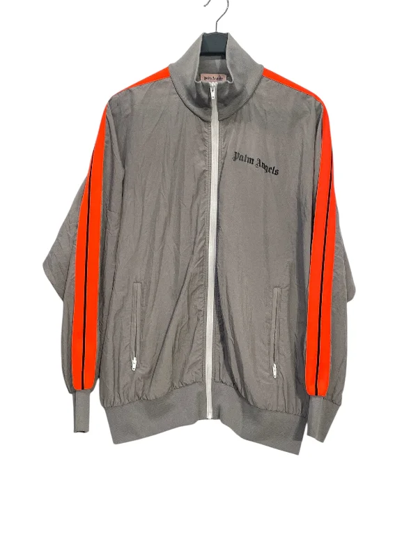 men's fitted vest jackets -Palm Angels/Jacket/M/Nylon/GRY/ORANGE STRIPE TRACK JKT