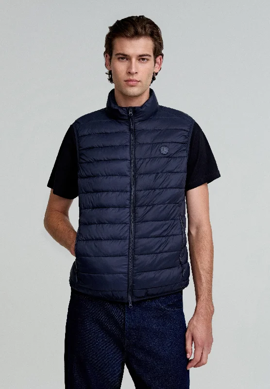 men's formal vests -PUFFER VEST WITH SKULL