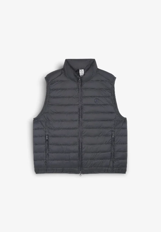 button-down vests for men -PUFFER VEST WITH SKULL