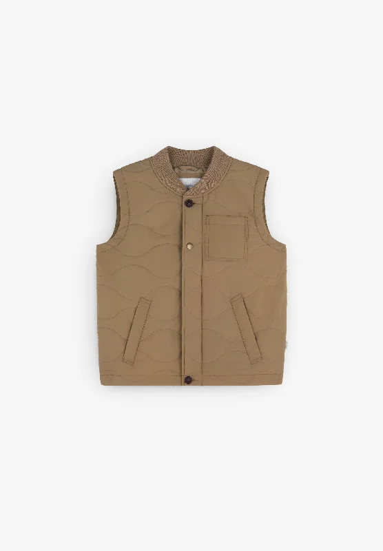 men's casual waistcoats -PUFFER VEST WITH POCKET