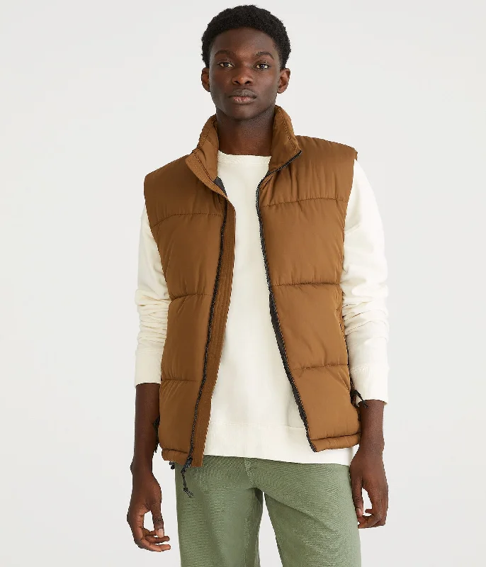 quilted vests for men -Aeropostale Heavyweight Quilted Puffer Vest