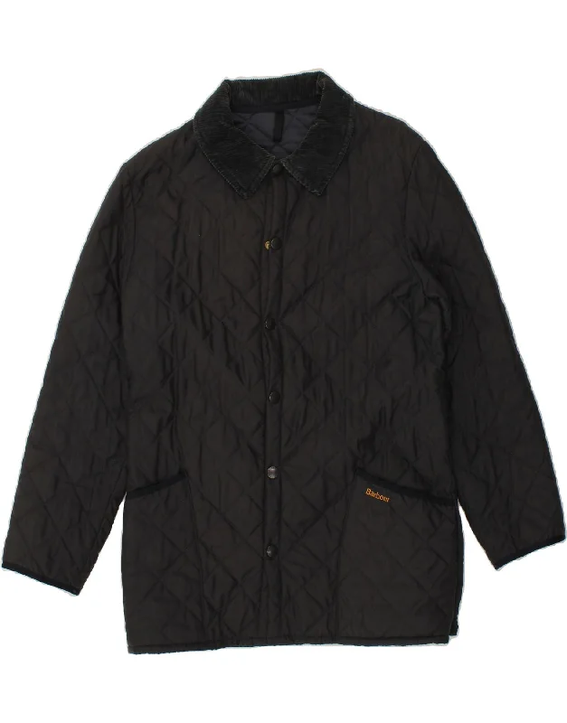 men's sporty vests -BARBOUR Mens Quilted Jacket UK 40 Large Black Polyester