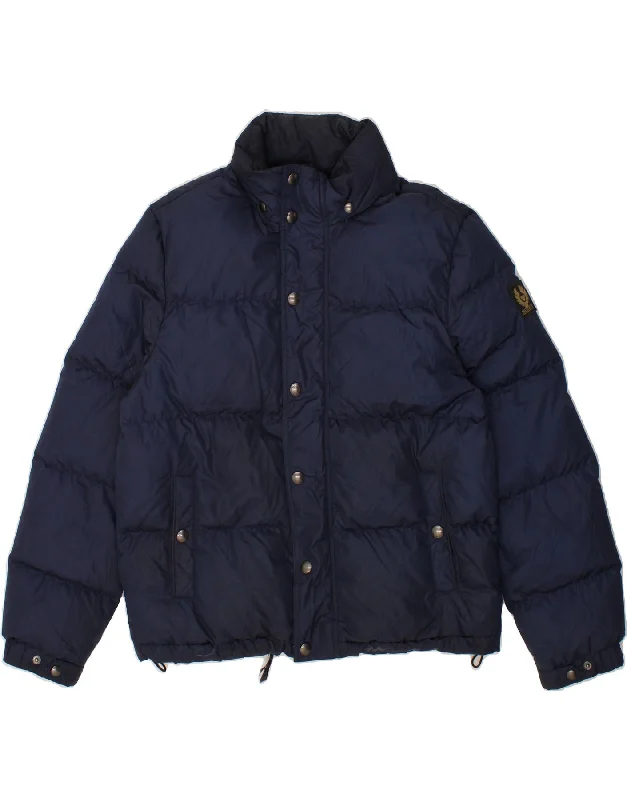 elegant vest jackets for men -BELSTAFF Mens Padded Jacket UK 44 XL Navy Blue Polyester