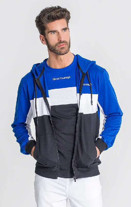 men's fleece sweatshirts -Blue Attitude Hoodie Jacket