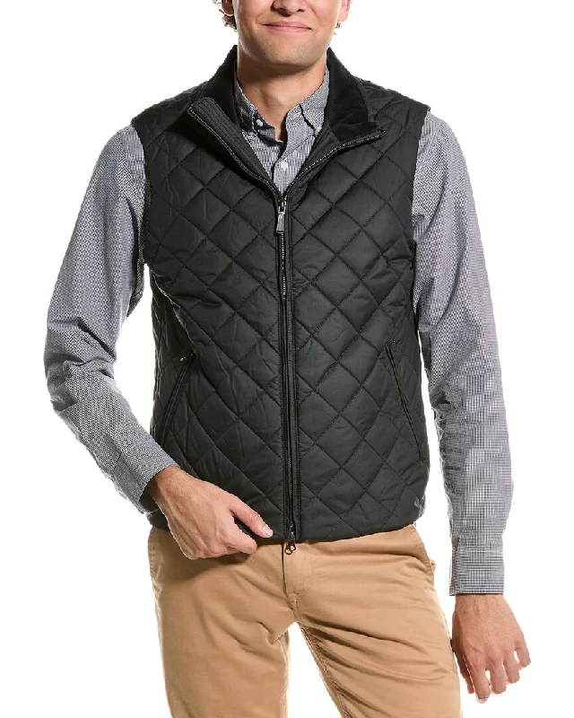 smart casual vests for men -Brooks Brothers Diamond Quilted Vest