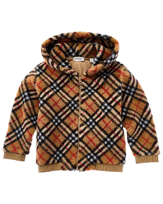 men's hoodies for casual outings -Burberry Vintage Check Fleece Hoodie