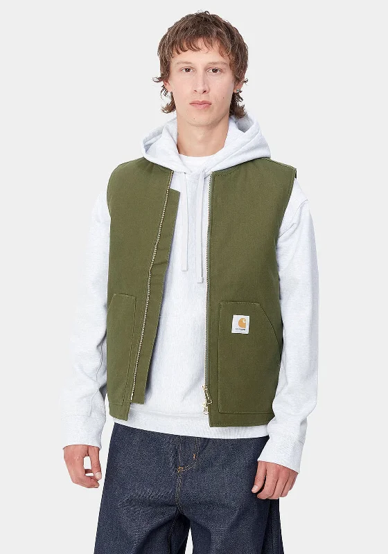 men's lightweight winter vests -Carhartt WIP Classic Vest, Tarragon Green