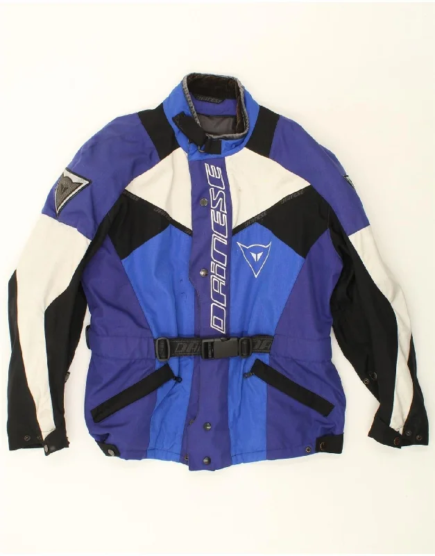 men's checkered waistcoats -DAINESE Mens Graphic Racer Jacket IT 56 3XL Blue Colourblock