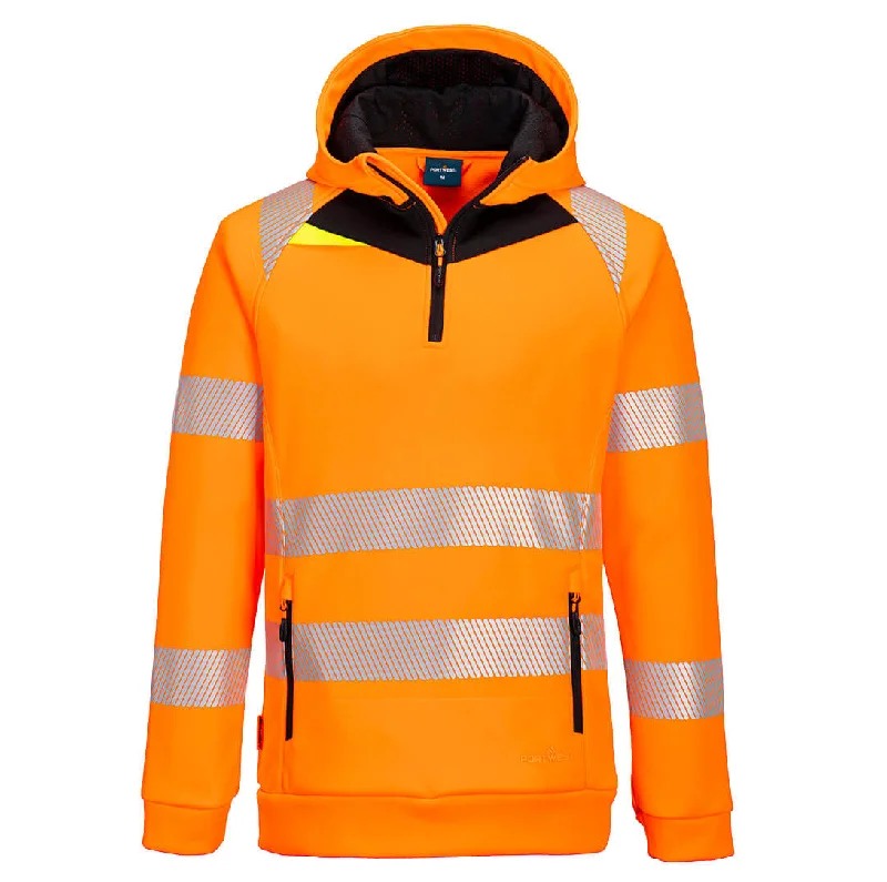 men's hoodies for fall -DX482 DX4 1/4 ZIP High Vis Jacket / Hoodie (Portwest)