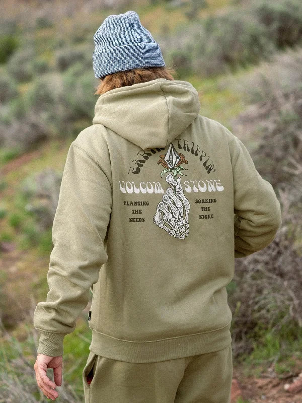 men's vintage hoodies -Earth Tripper Hoodie - Thyme Green