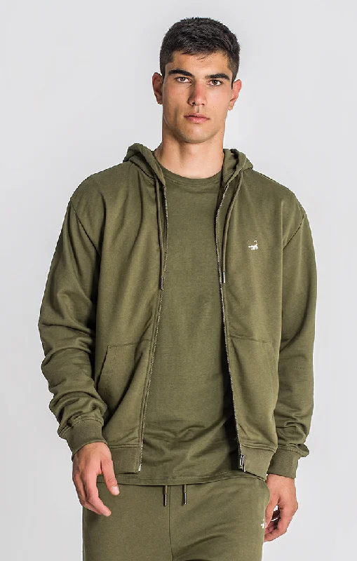 black hoodies for men -Green Essential Scorpio Hoodie Jacket