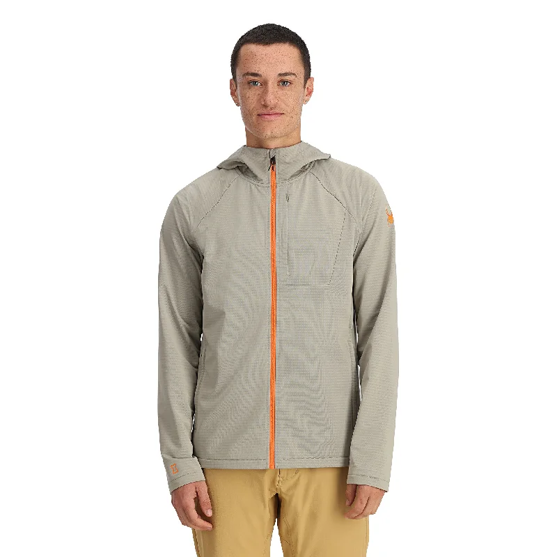 eco-friendly sweatshirts for men -Mens Gridweb Hoodie - Concrete