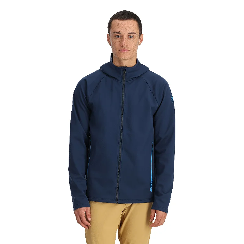 classic sweatshirts for men -Mens Gridweb ShellFleece™ Hoodie - True Navy