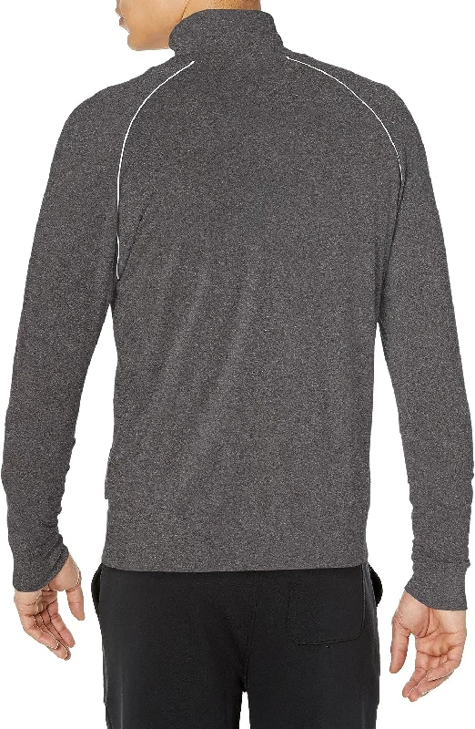 men's fleece sweatshirts -HUGO BOSS Men's Mix&Match Jacket, Asphault Grey Hoodie