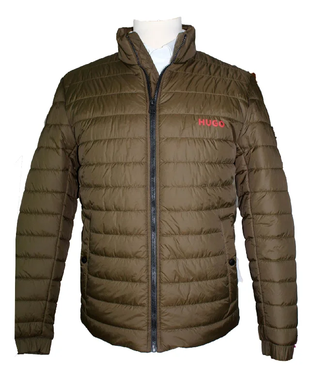 classic waistcoats for men -Hugo Boss Padded Jacket Dark Green Water Repellent EU 50 - M SALE