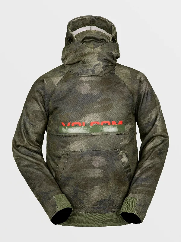 casual pullover sweatshirts -Mens Hydro Riding Hoodie - Cloudwash Camo