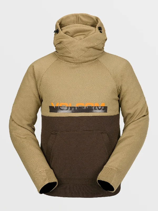 fleece hoodies for men -Mens Hydro Riding Hoodie - Dark Khaki