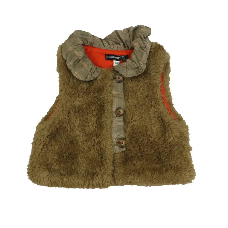 men's sporty vests -Jean Bourget Boys Faux Fur | Brown Vest