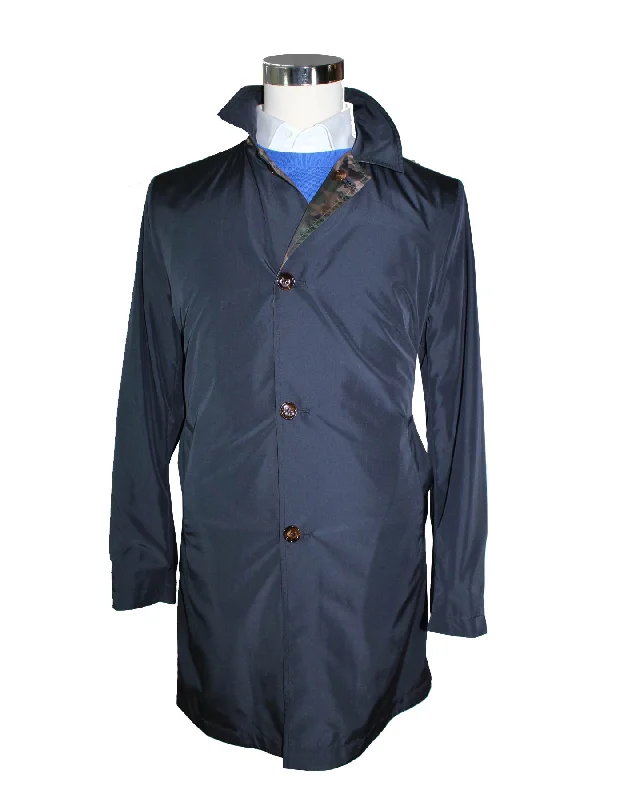 versatile vests for men -Kired Jacket Reversible Dark Blue/ Camo Rain Coat EU 50 / M SALE