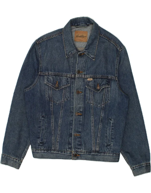 men's lightweight winter vests -LEVI STRAUSS & CO Mens Denim Jacket UK 40 Large Blue Cotton