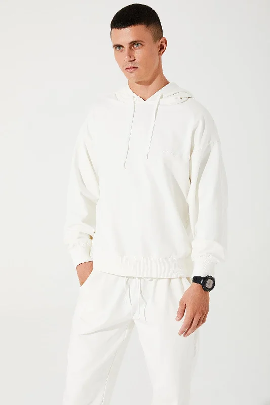 zip-up sweatshirts for men -Men's Liberty Hoodie - White