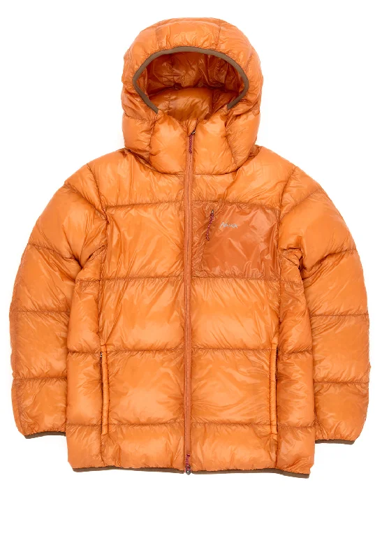 fashion sweatshirts for men -Nanga Men's Mountain Lodge Down Hoodie Jacket - Orange