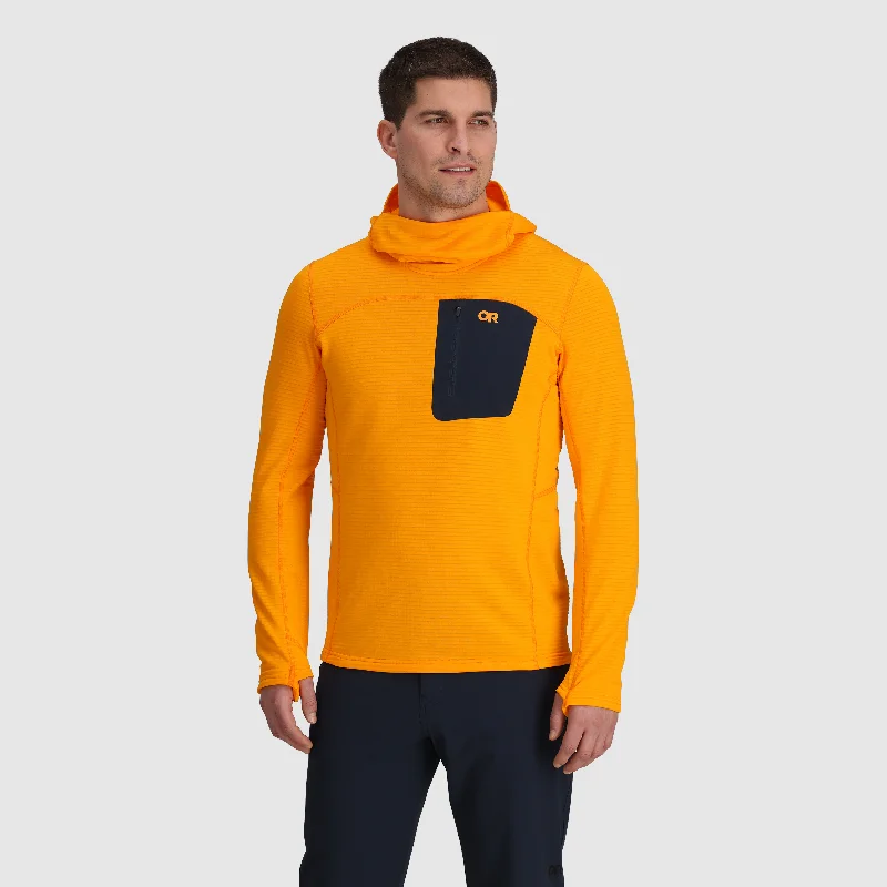 premium sweatshirts for men -Men's Vigor Grid Fleece Pullover Hoodie