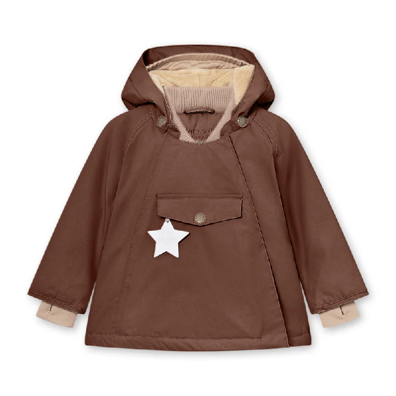 men's wool-blend vests ->MINI A TURE Kids WANG Winter Jacket - Chestnut Brown