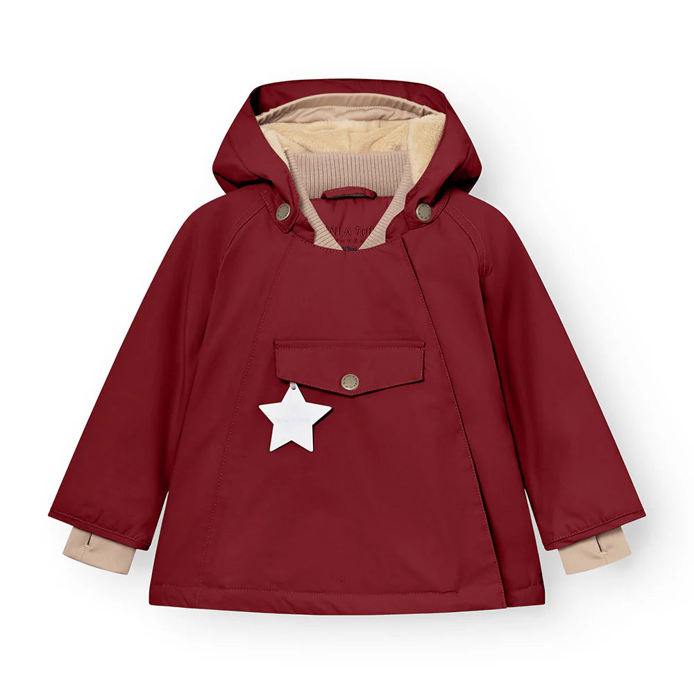 modern waistcoats for men ->MINI A TURE Kids WANG Winter Jacket - Red Merlot