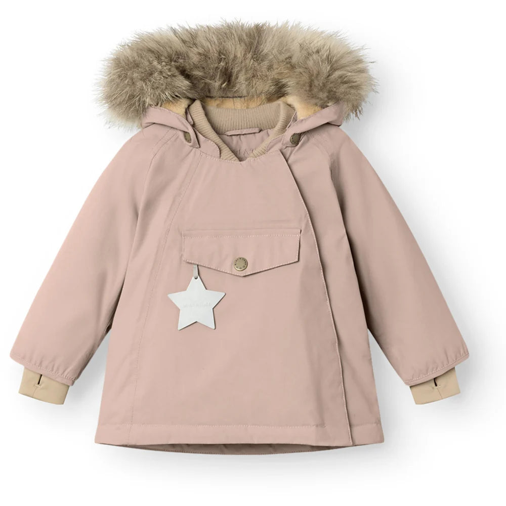 tailored waistcoats for formal occasions -MINI A TURE Kids WANG Winter Jacket w/ Fur Hat in Adobe Rose