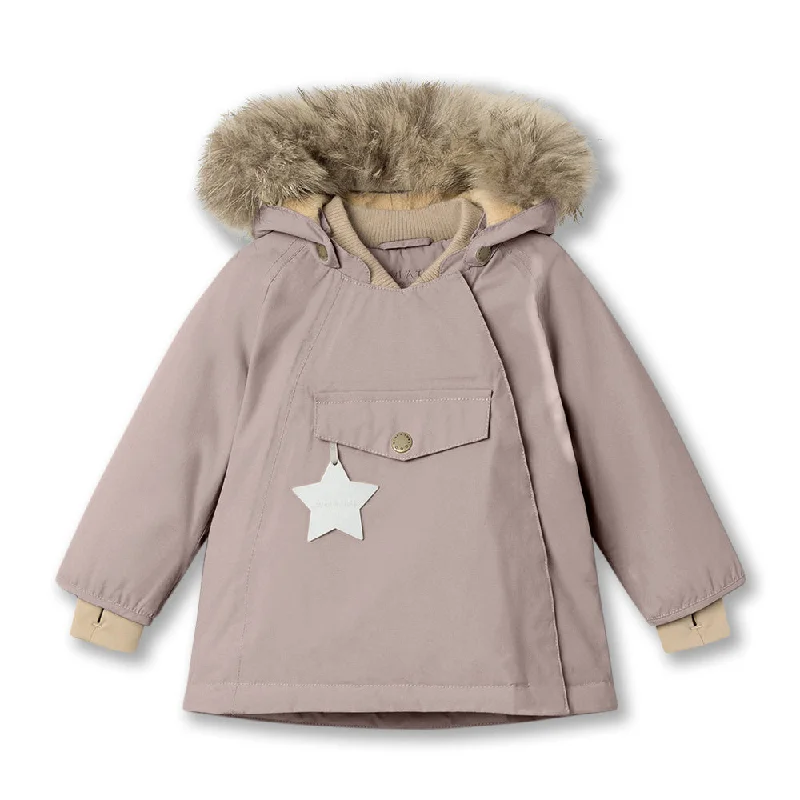 wool waistcoats for men ->MINI A TURE Kids WANG Winter Jacket w/ Fur Hat - Cloudy Rose