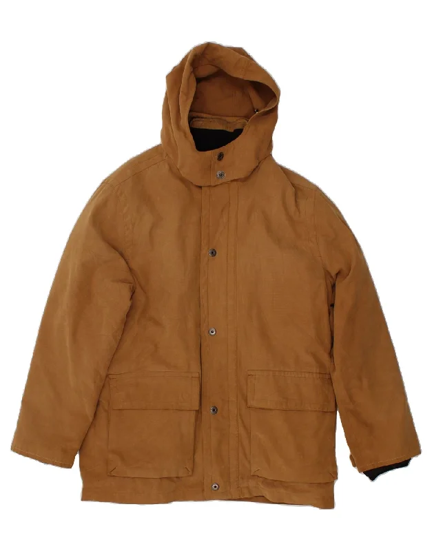 men's lightweight winter vests -NAVIGARE Mens Hooded Windbreaker Jacket UK 38 Medium Brown