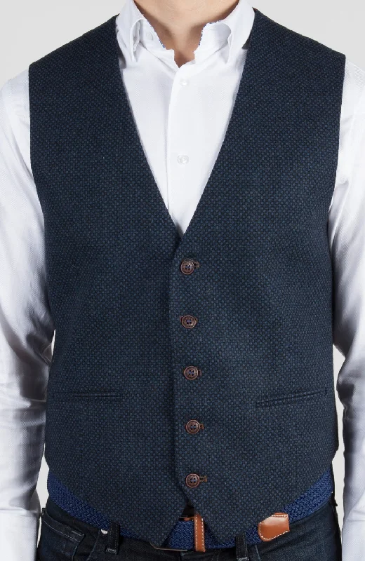 formal waistcoats for men -Navy and Black Vest (Big & Tall)