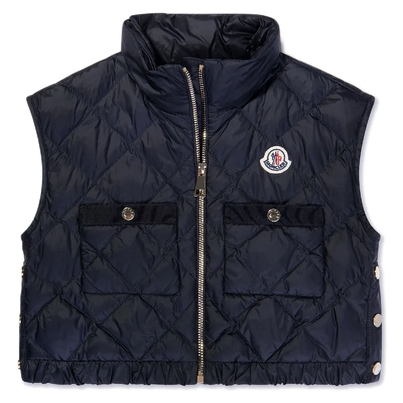 men's vests for layering with shirts -Navy Garonna Vest