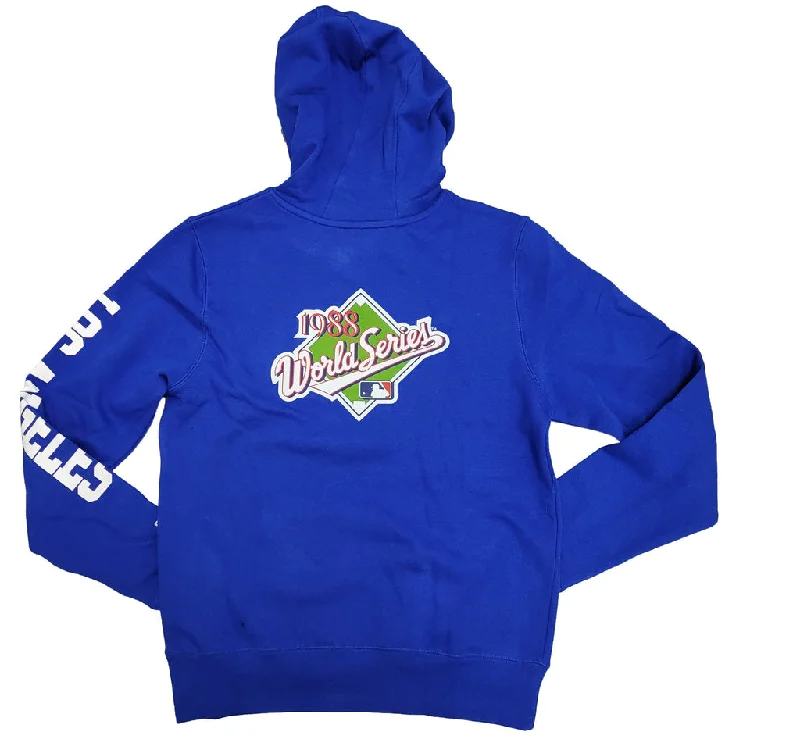 men's hoodies for fall -New Era MLB Los Angeles Dodgers 1988 WS Patch Up Blue Men's Hoodie 12879509