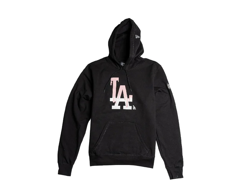 athletic-inspired sweatshirts for men -New Era MLB Los Angeles Dodgers Team Drip WS Black/Pink Hoodie 12872587