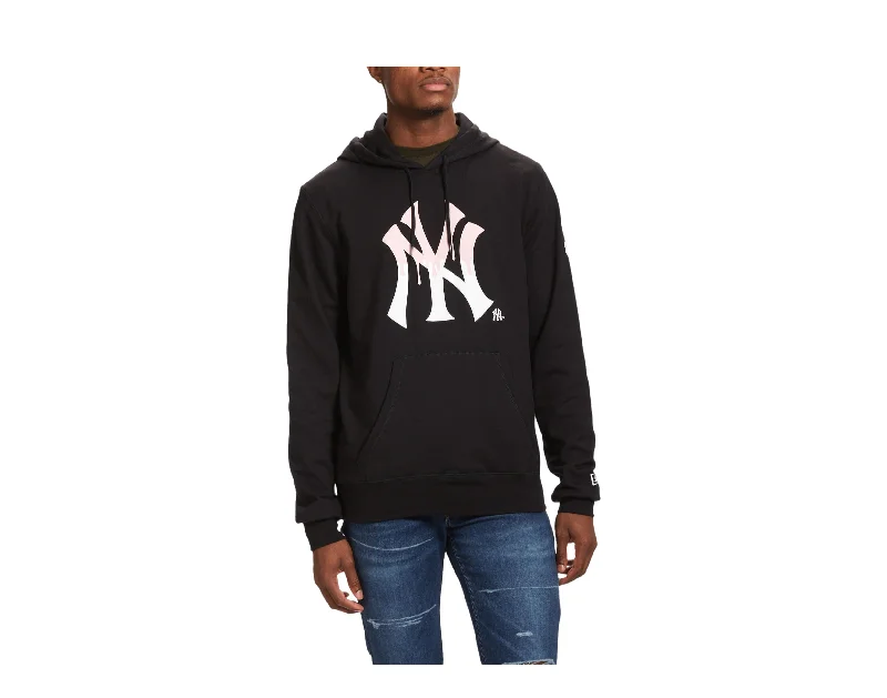 fleece hoodies for men -New Era MLB New York Yankees Team Drip WS Black/Pink Hoodie 12872585