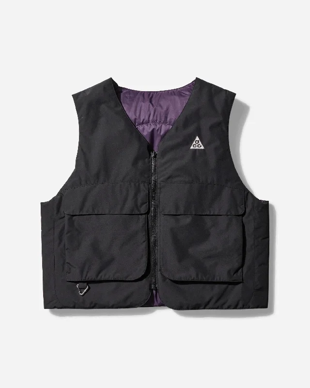 men's formal vest options -Men's ACG Skull Peak PrimaLoft Reversible Vest Black / Dark Raisin