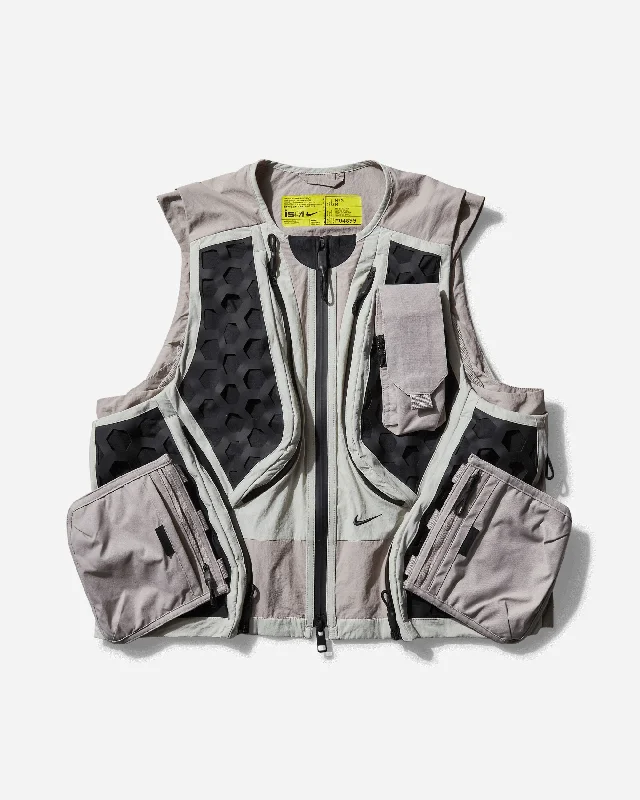 cotton vest jackets for men -Men's ISPA Modular Pocket Vest Light Bone