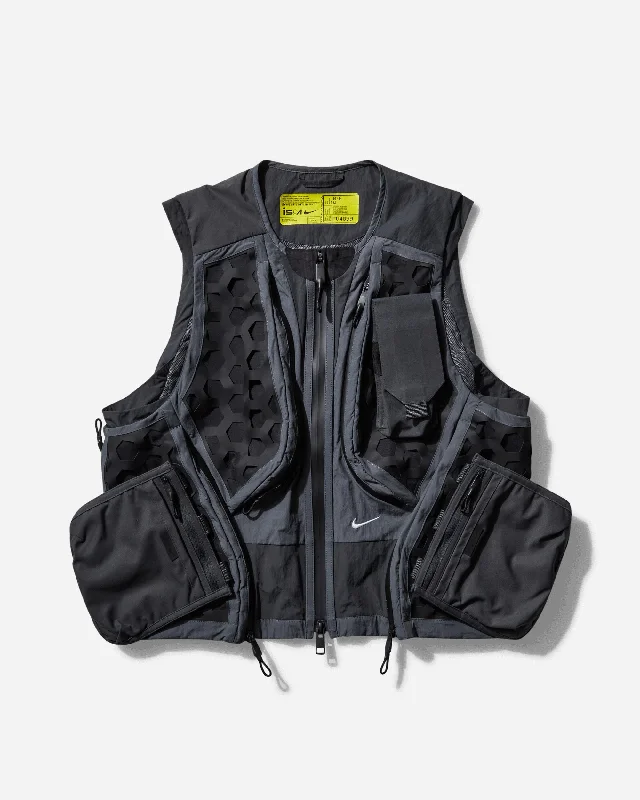 wool vests for men -Men's ISPA Modular Pocket Vest Anthracite