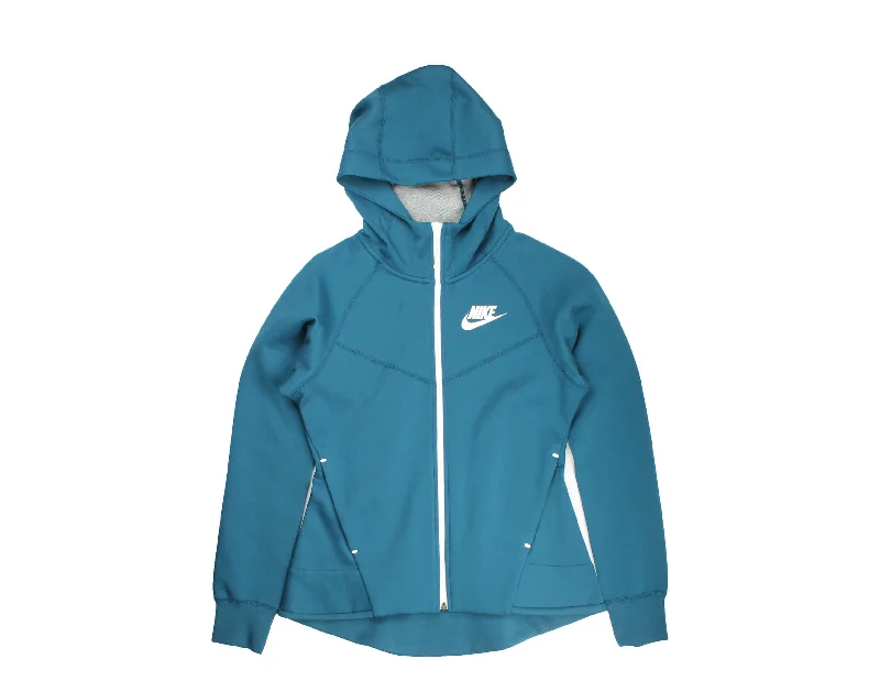 casual hoodies for men -Nike NSW Tech Fleece F/Z Windrunner Blue Force/White Women's Hoodie 930759-474