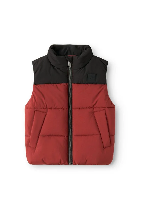 men's reversible vests -Name It Mini Boy Morning Puffer Vest, Spiced Apple