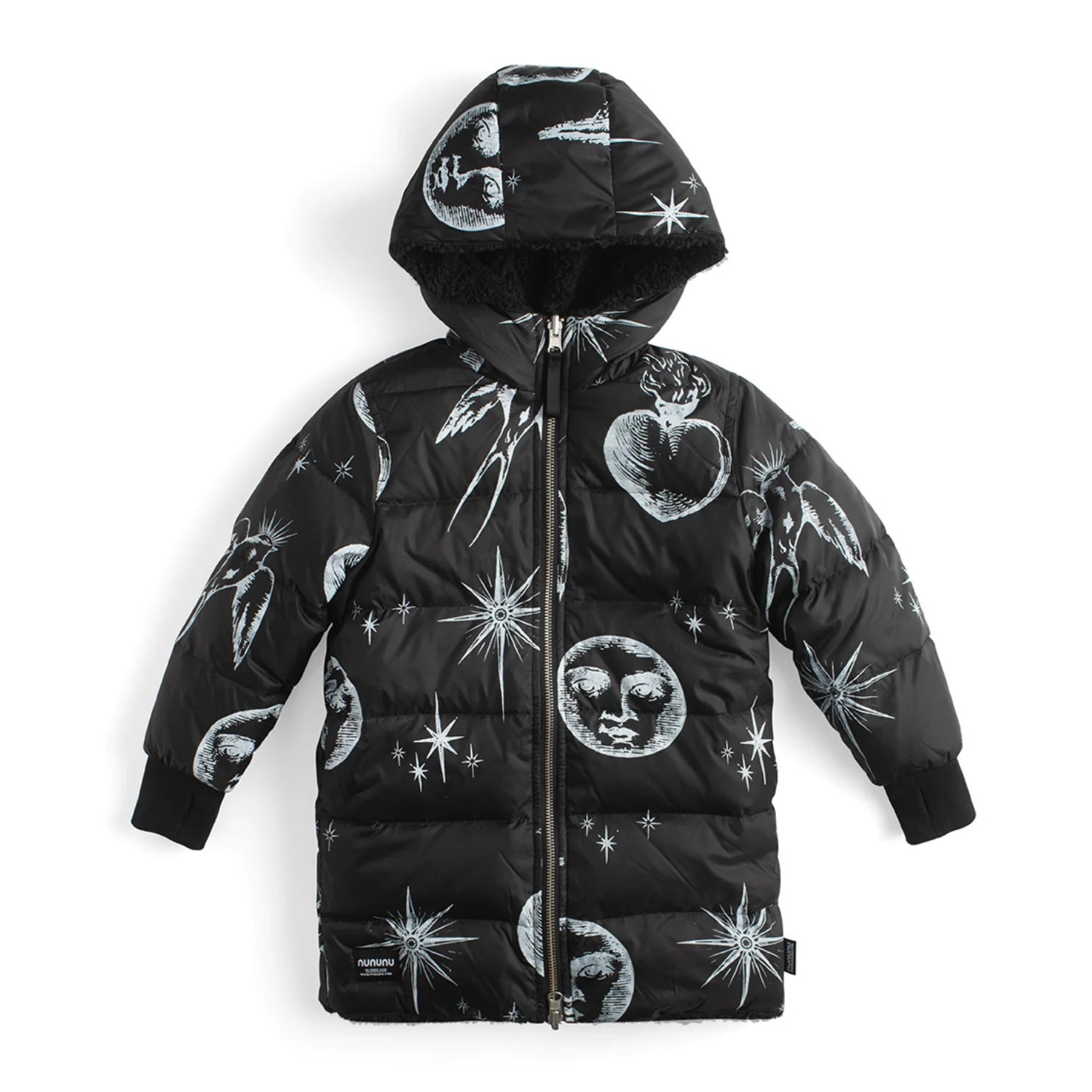 men's vest for evening wear -Nununu Kids ALL INKED Reversible Down Jacket - Black