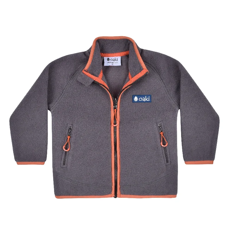 wool vests for men -OAKI 300 Series Polartec Fleece Jacket in Ash (Sizing Runs Small, Recommend Sizing Up)